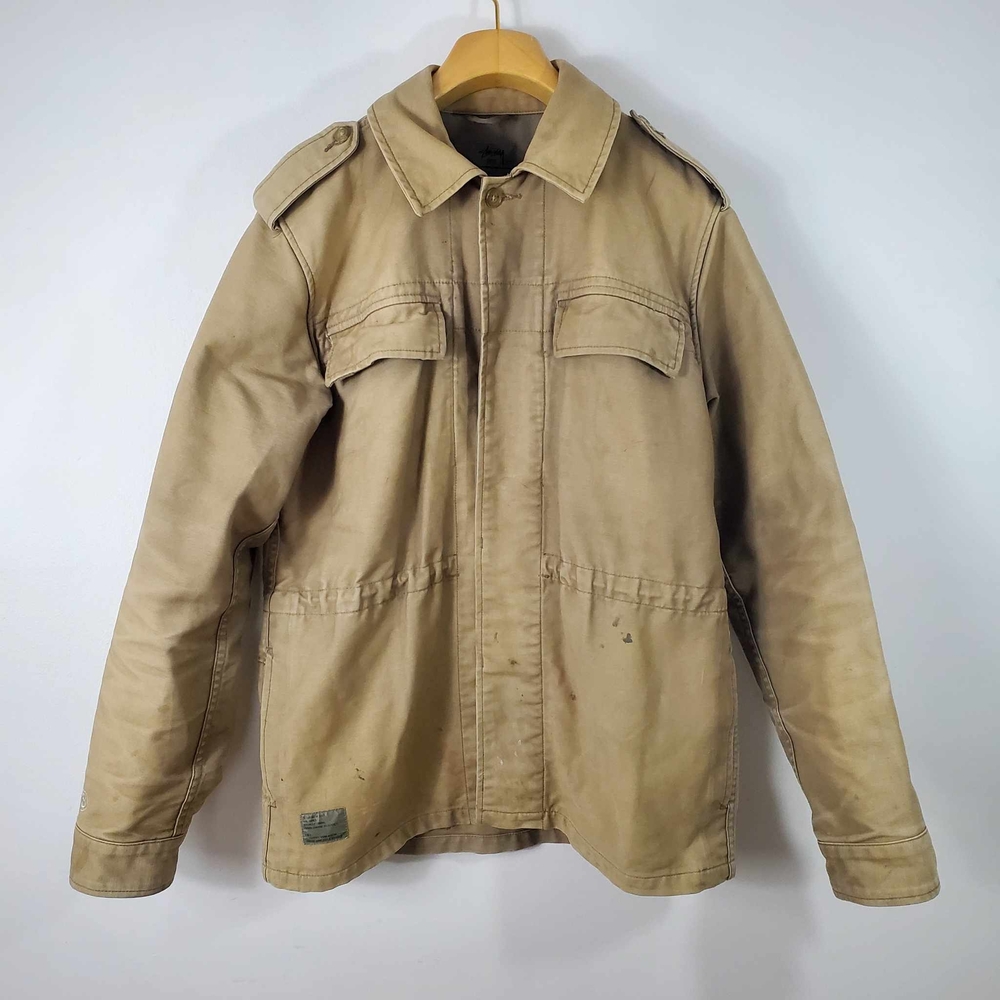 Vintage Stussy Gear Long Zipper & Button Ups Jacket Size M